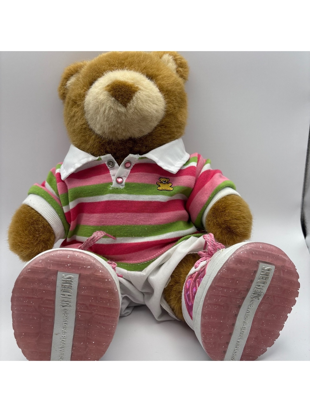 Vintage Brown Plush Teddy Bear Stuffed Animal with Soft Fur and Tag